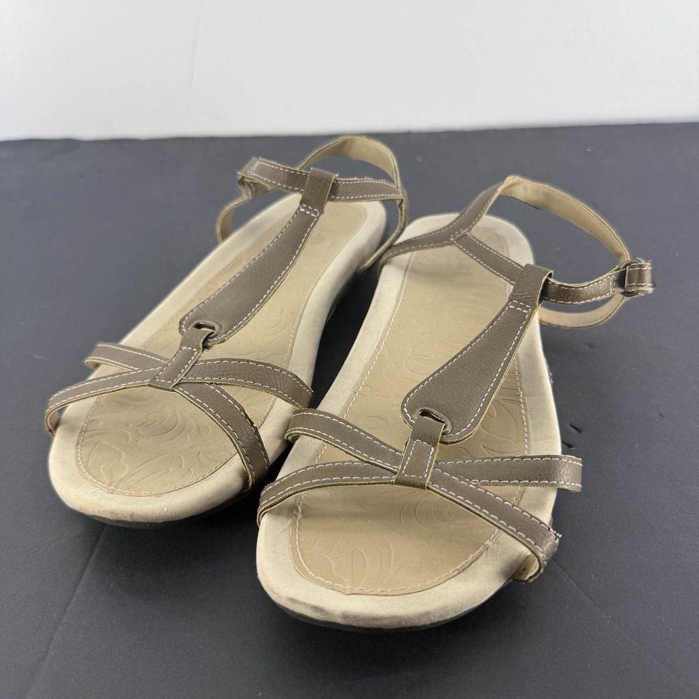 J-41 Adventure On Strappy Brown Sandals Women's Size 10M Beige Tan Shoes EUR 41